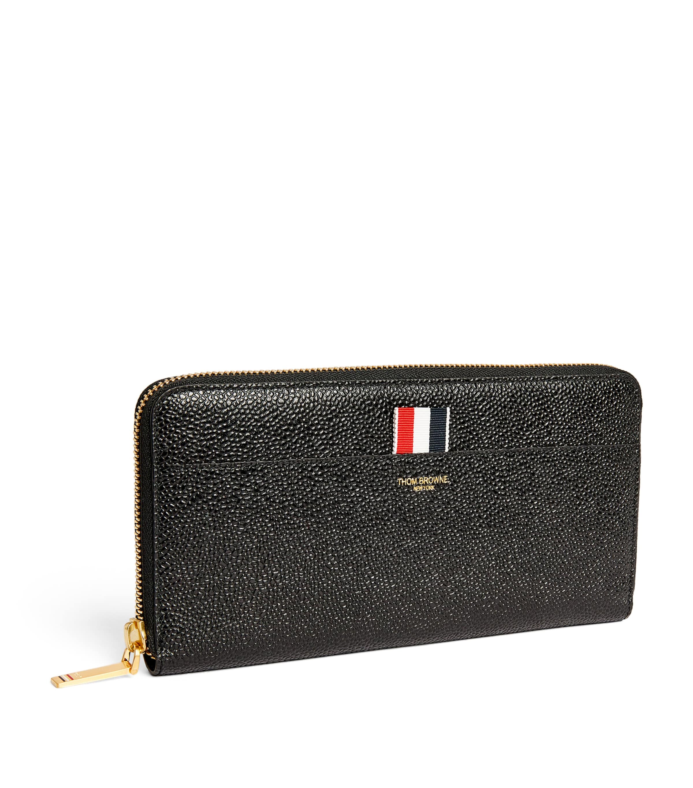 Leather Continental Zip Wallet BLACK Image 3
