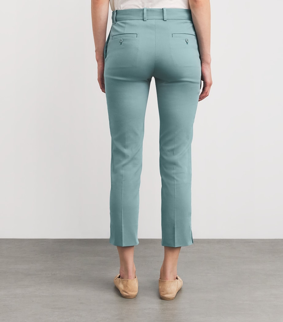 Stretch-Cotton Bing Court Trousers LAGOON Image 4