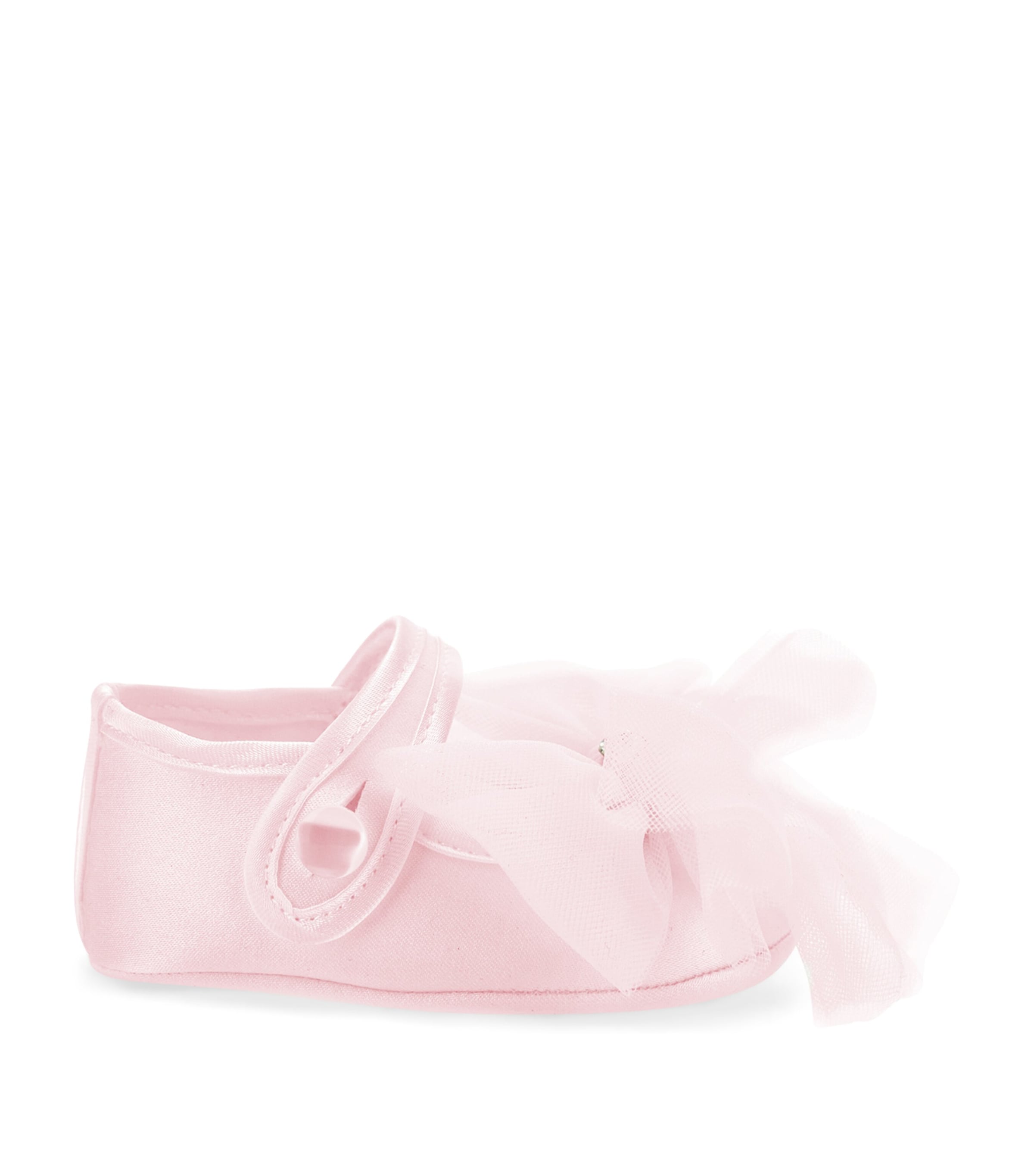 Monnalisa Satin Ballet Flats With Maxi Bow In Pink