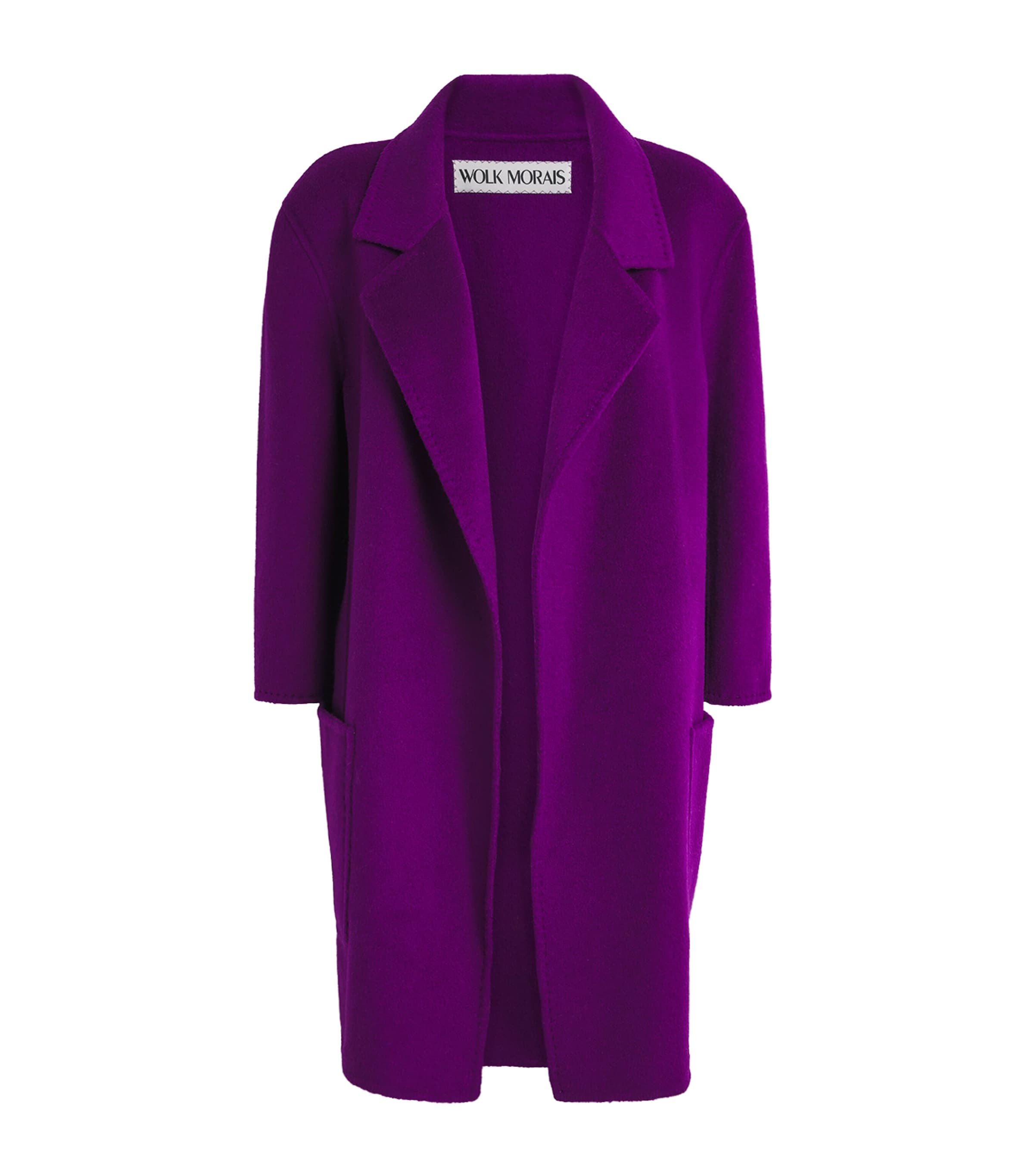 Wolk Morais Cashmere Passy Coat In Purple