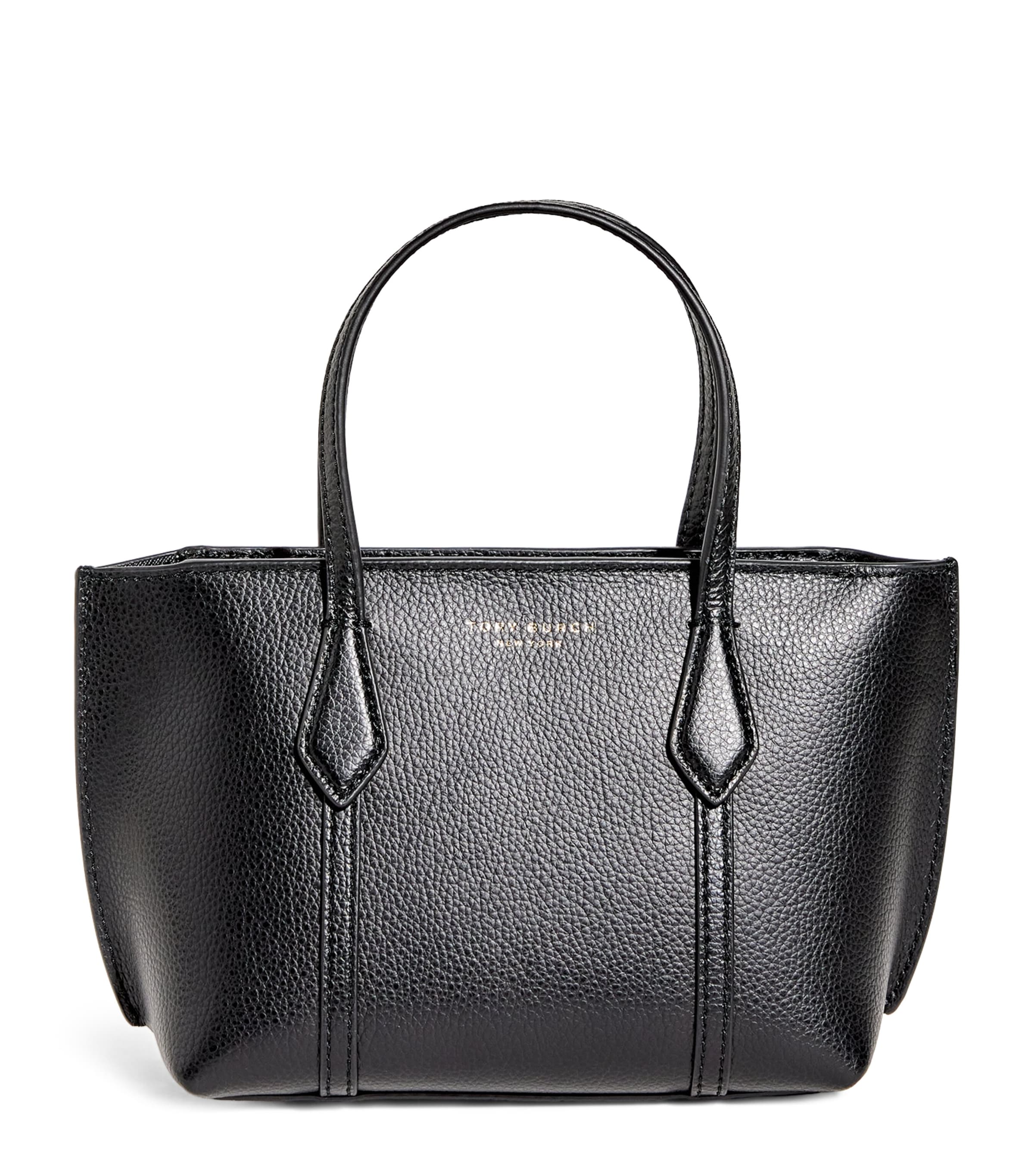 Tory Burch Mini Leather Perry Cross-body Bag In Black