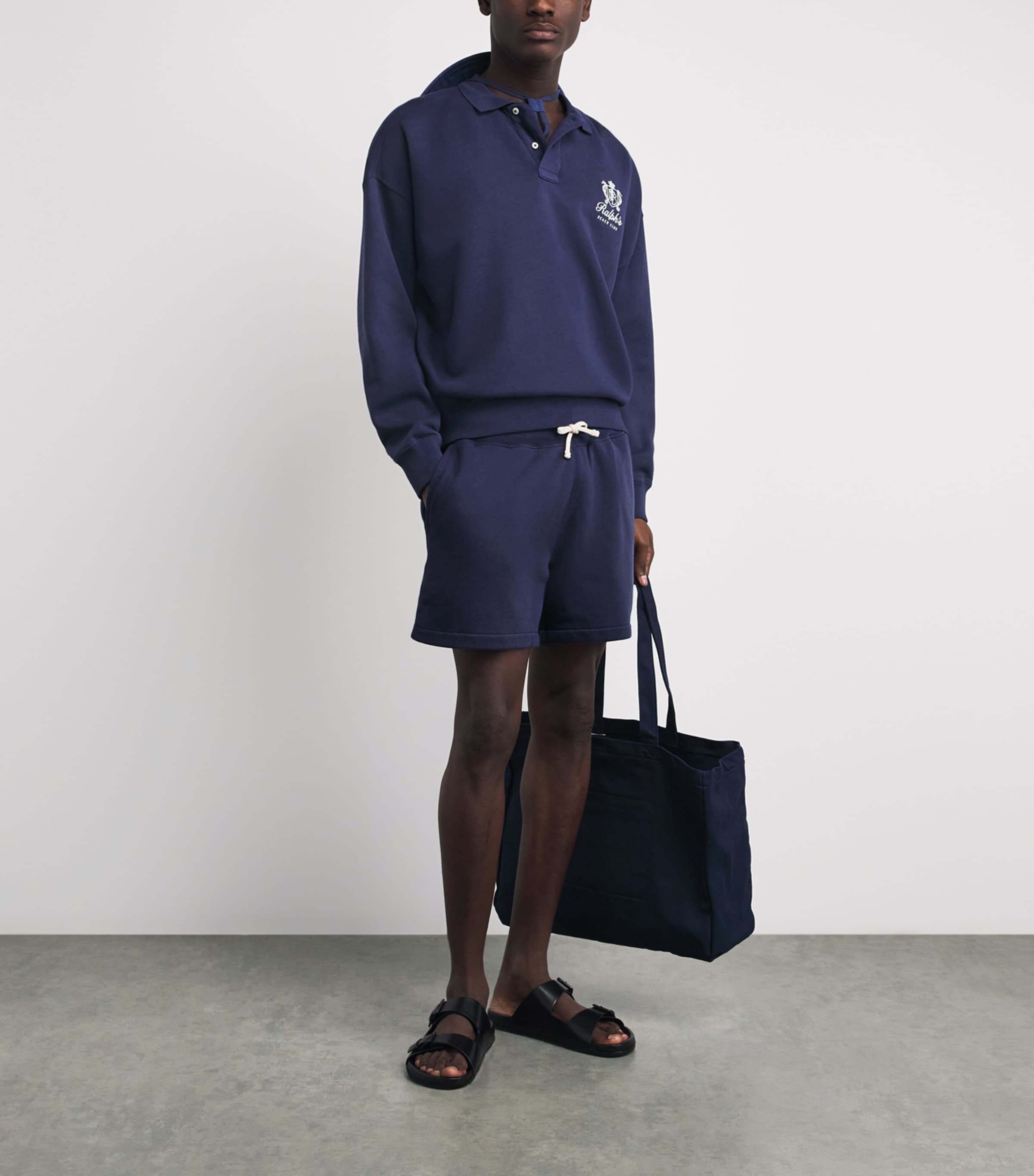 Polo Ralph Lauren Mens Cotton-Blend Beach Club Polo Sweater Dark Cobalt Image 2