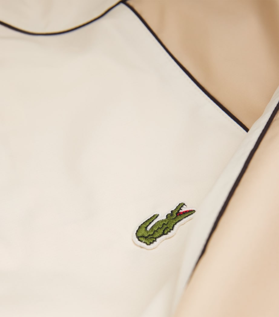 Lacoste Mens Taffeta Water-Repellent Track Jacket Cream Image 6