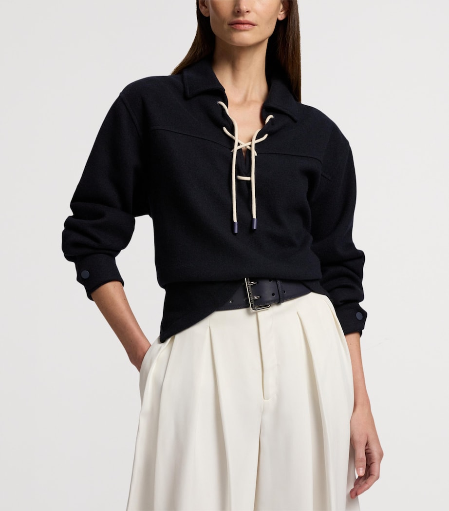Wool-Blend Gabardine Nell Jacket NAVY-410 Image 9