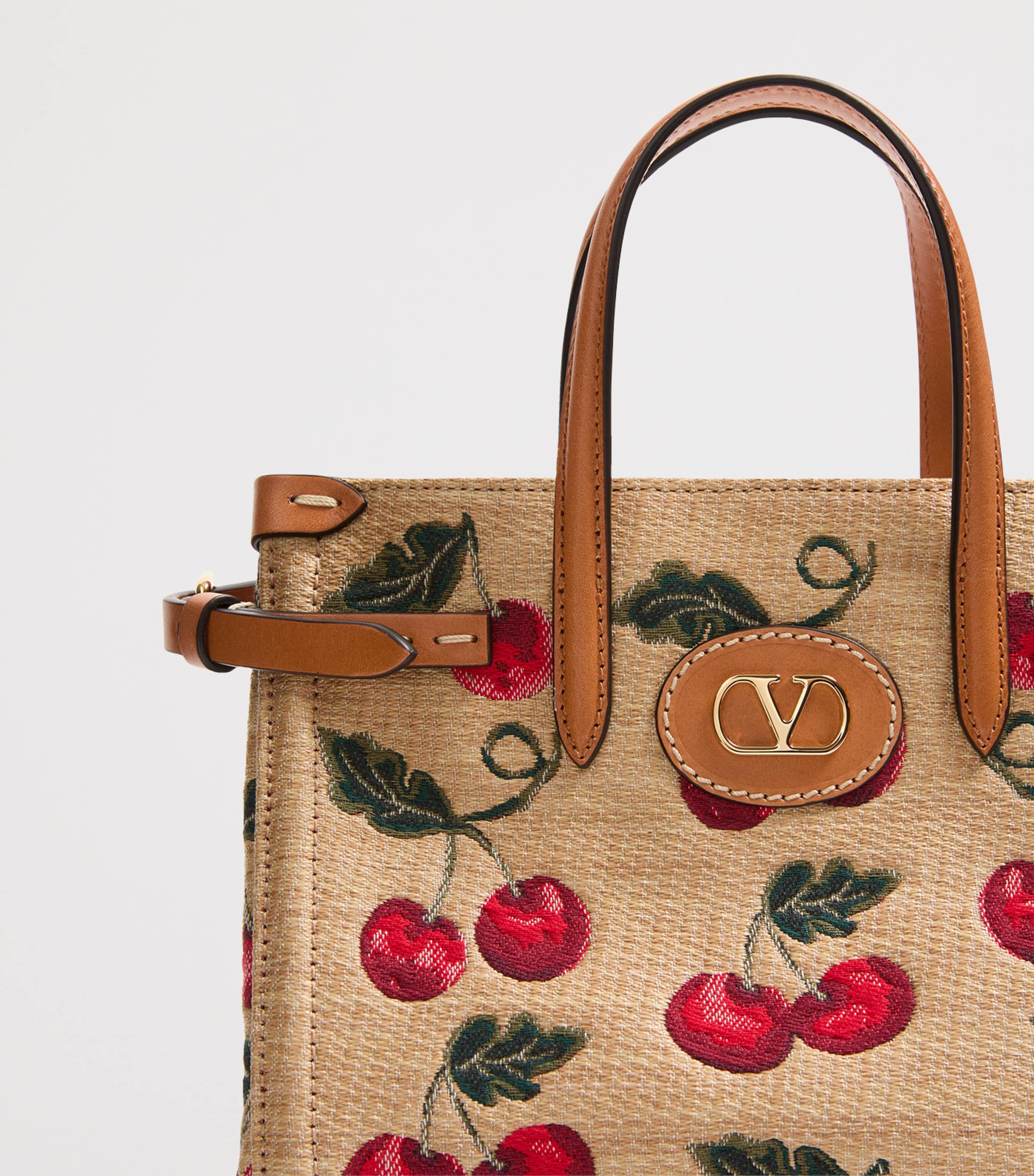 VALENTINO Antibes チェリートート Valentino Garavani Antibes Medium Cherry Tote Bag in Cotton