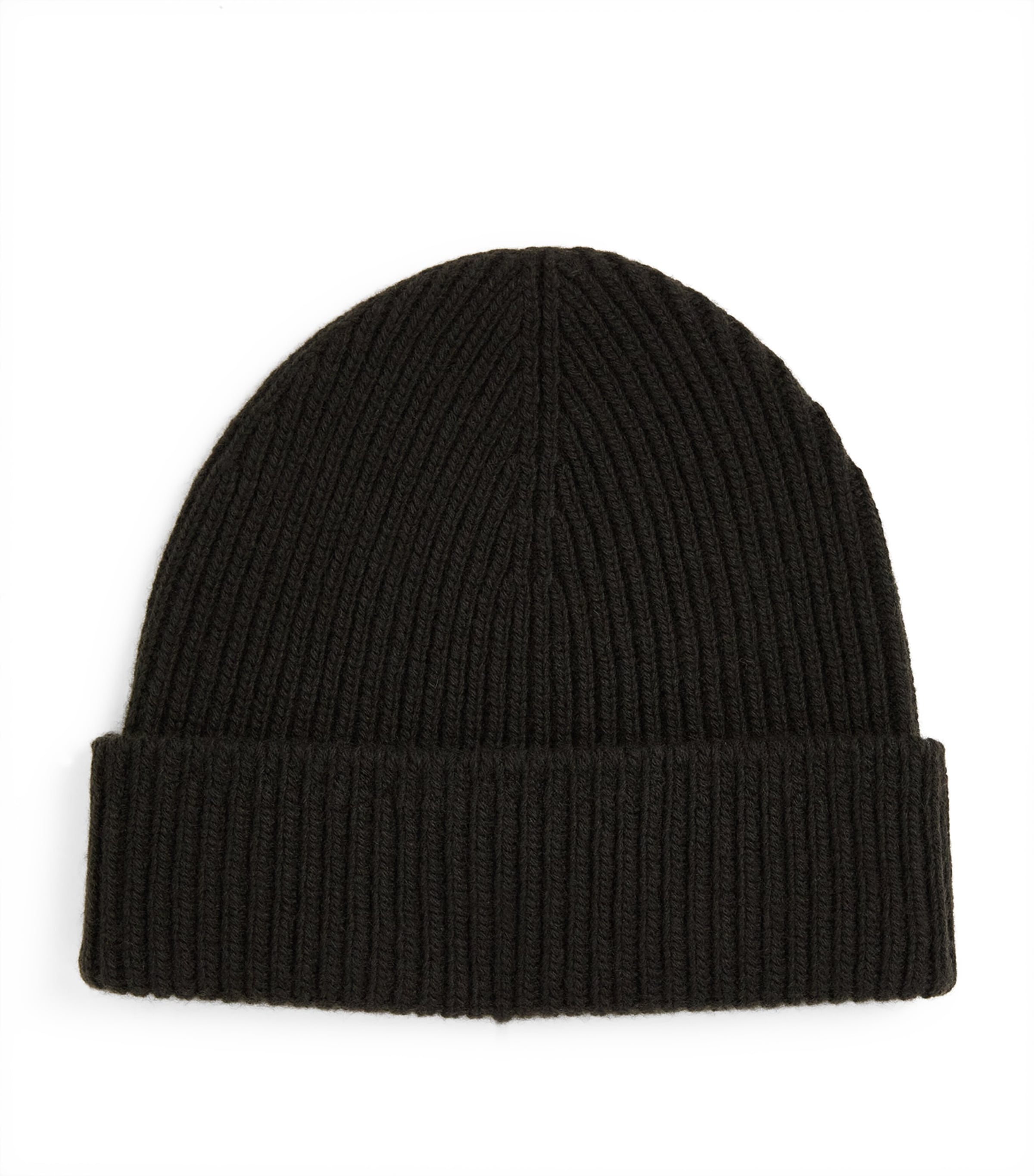 Johnstons Of Elgin Cashmere Ribbed Beanie In Black