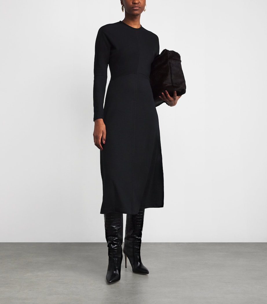 Jersey Midi Dress BLACK Image 2
