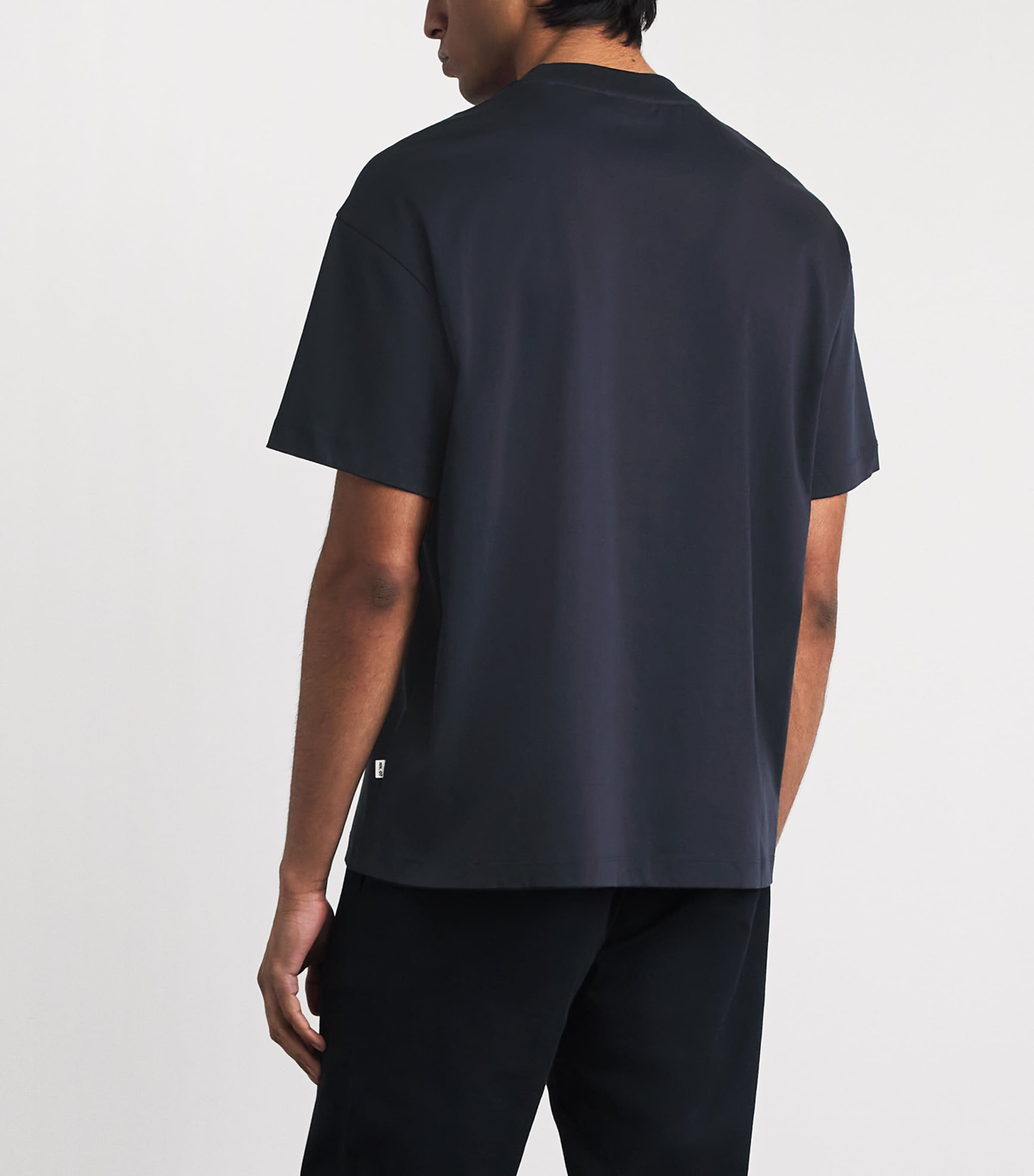 NN.07 Mens Organic Cotton Lionel T-Shirt Navy Blue Image 5