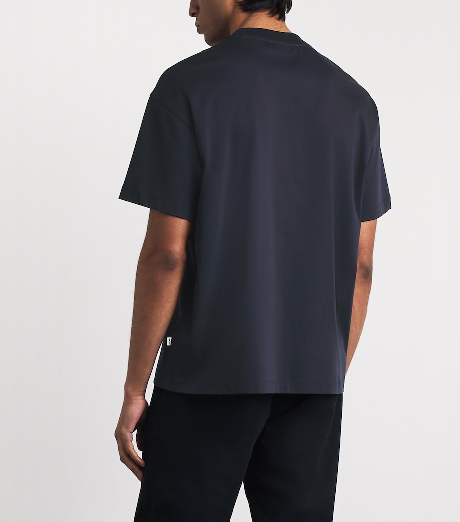 NN.07 Mens Organic Cotton Lionel T-Shirt Navy Blue Image 5