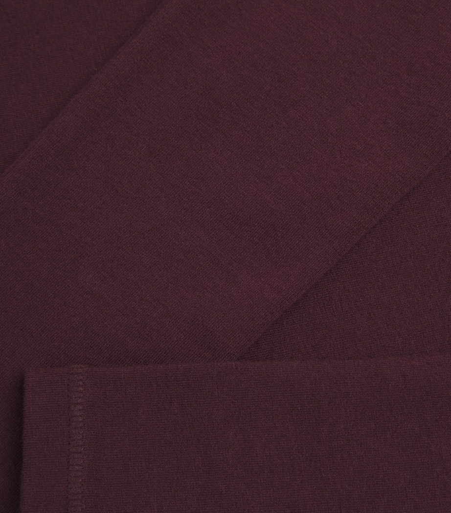Cotton Jersey Long-Sleeve T-Shirt CURRANT Image 5