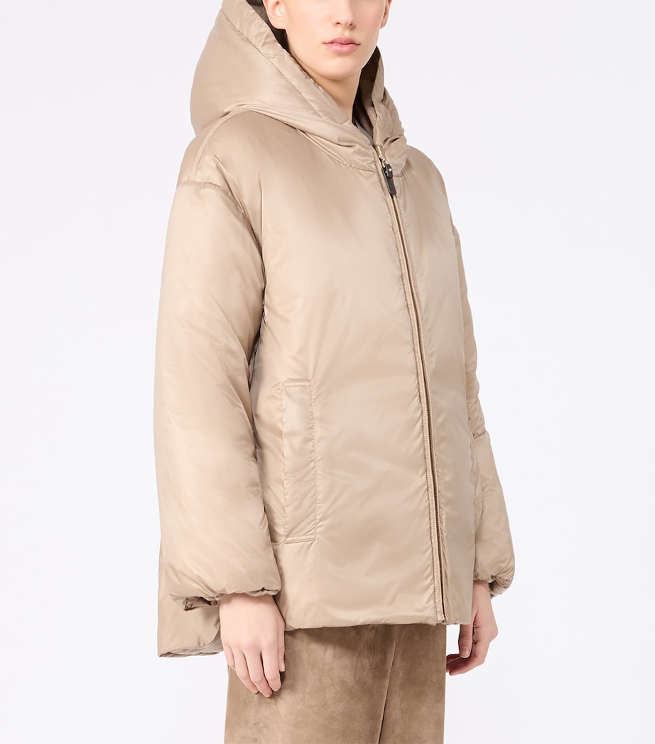 Max Mara Womens Cashmere Hooded Jacket Clay Image 5