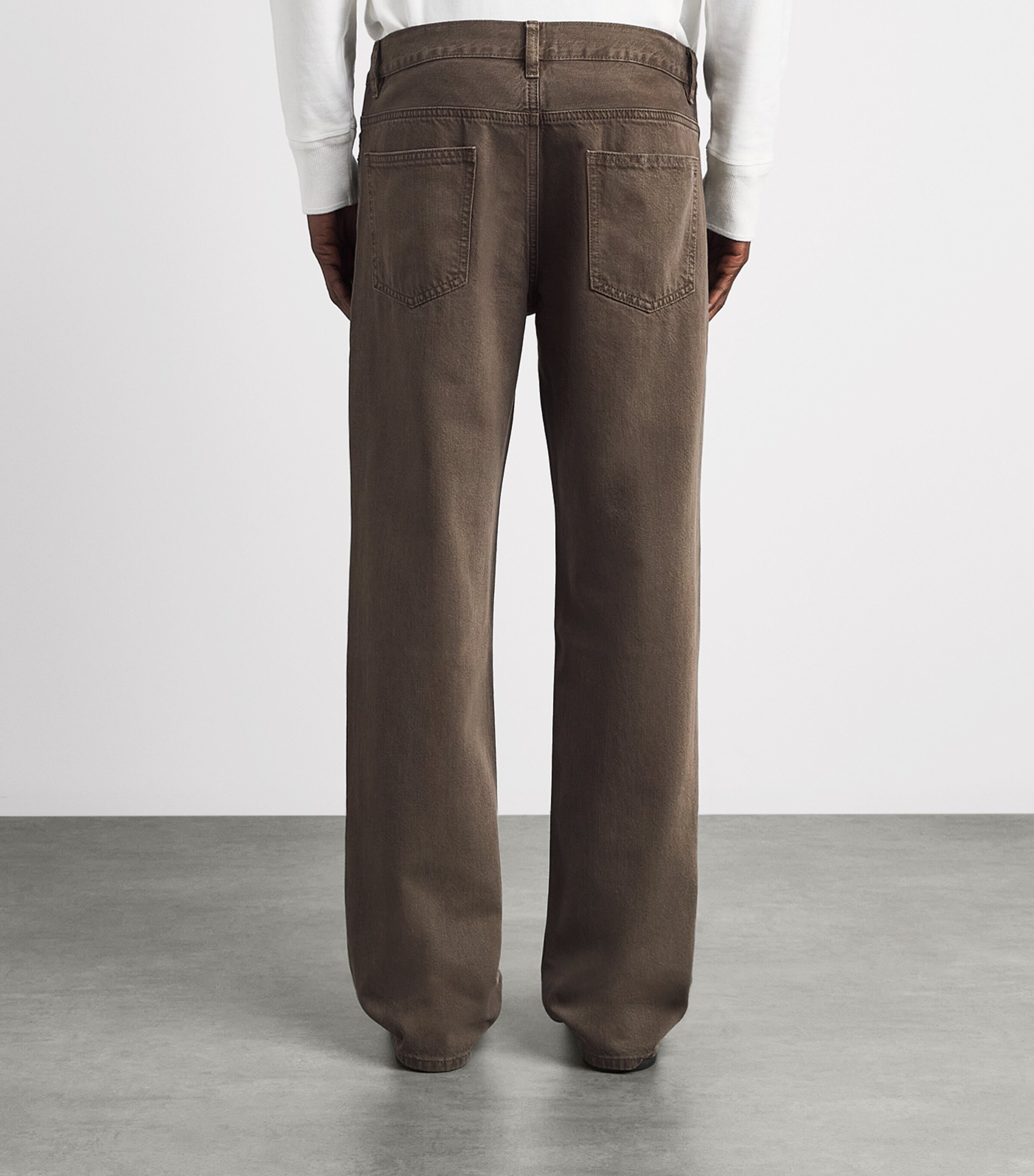 FRAME Mens Relaxed Jeans Bsne Brownstone Image 5