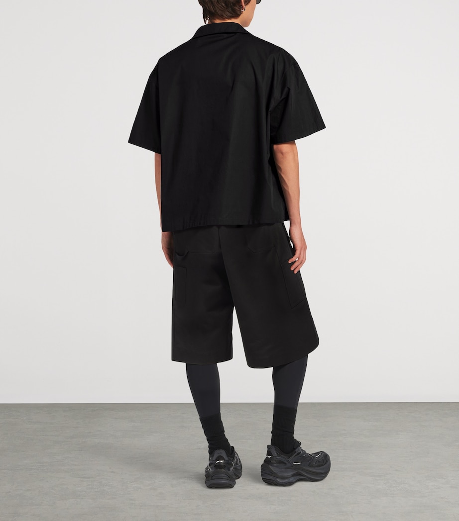 Balenciaga Mens Graphic Print Bowling Shirt Image 3