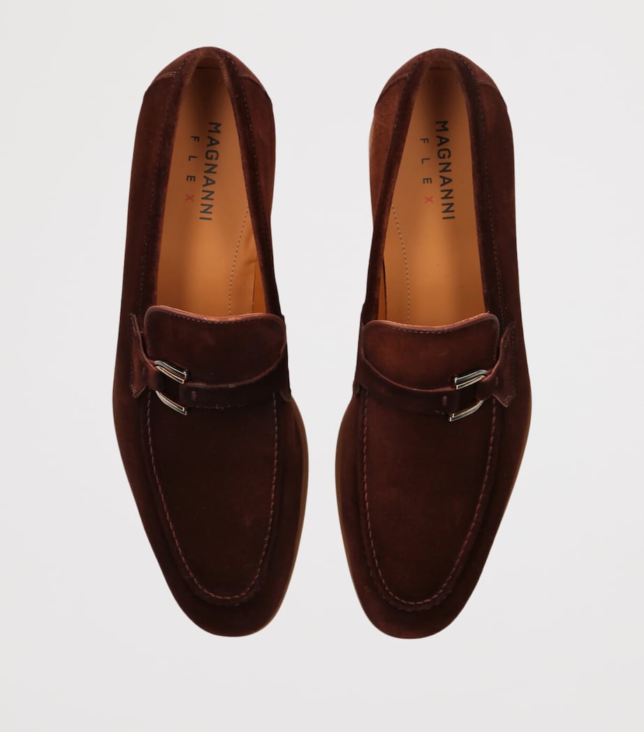 Magnanni Suede Seneca Tassel Loafers Tan Image 4