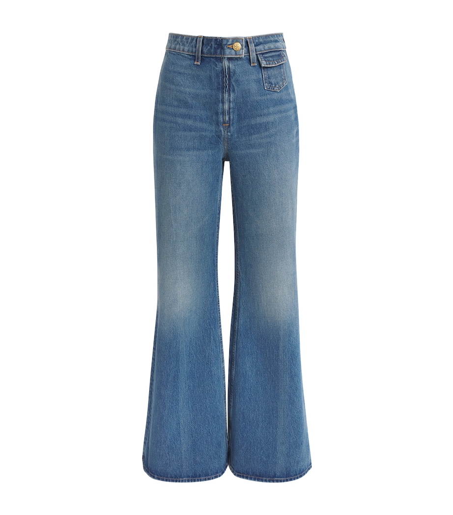 Ulla Johnson Womens Odelia Flared Jeans Danube Image 1