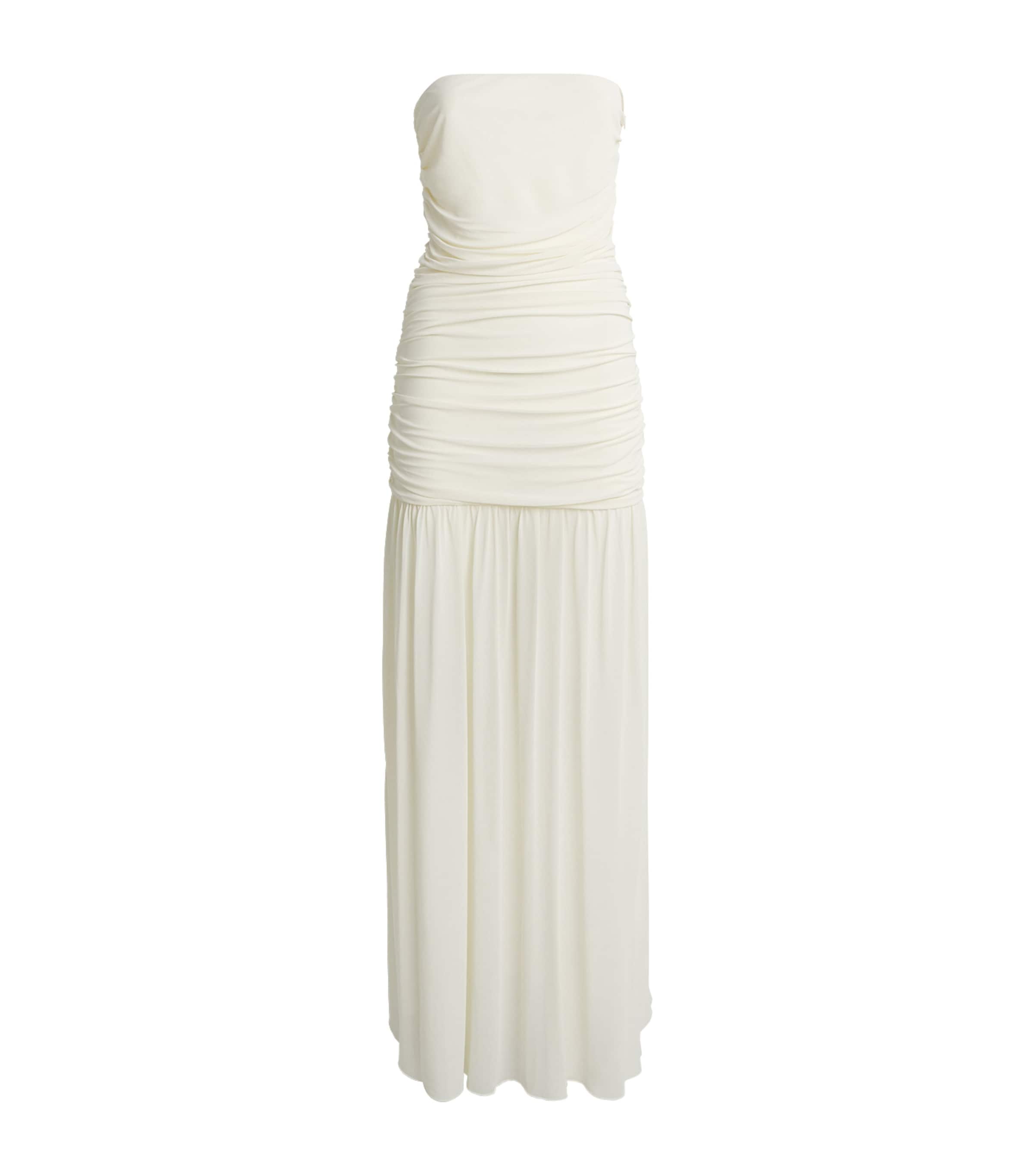 Moré Noir Womens Crepe Astra Maxi Dress Alabaster Cream Image 1
