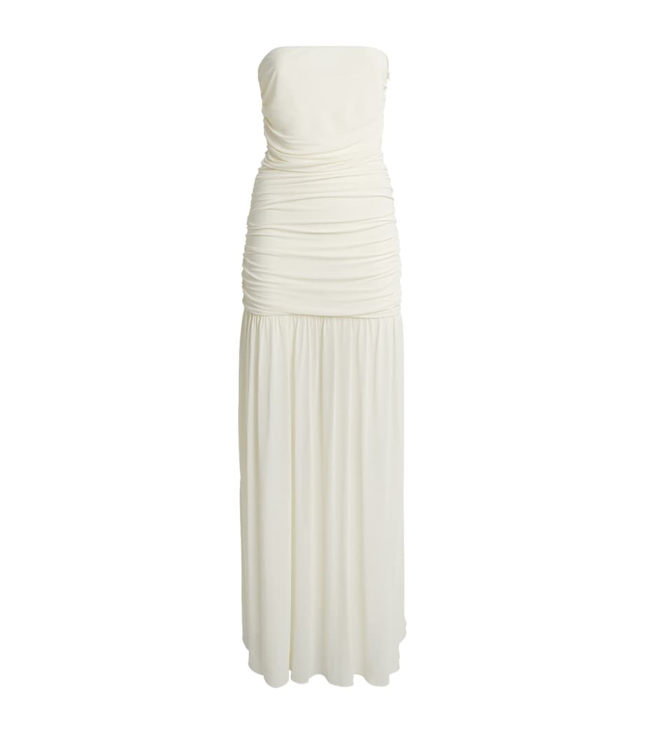 Moré Noir Womens Crepe Astra Maxi Dress Alabaster Cream Image 1