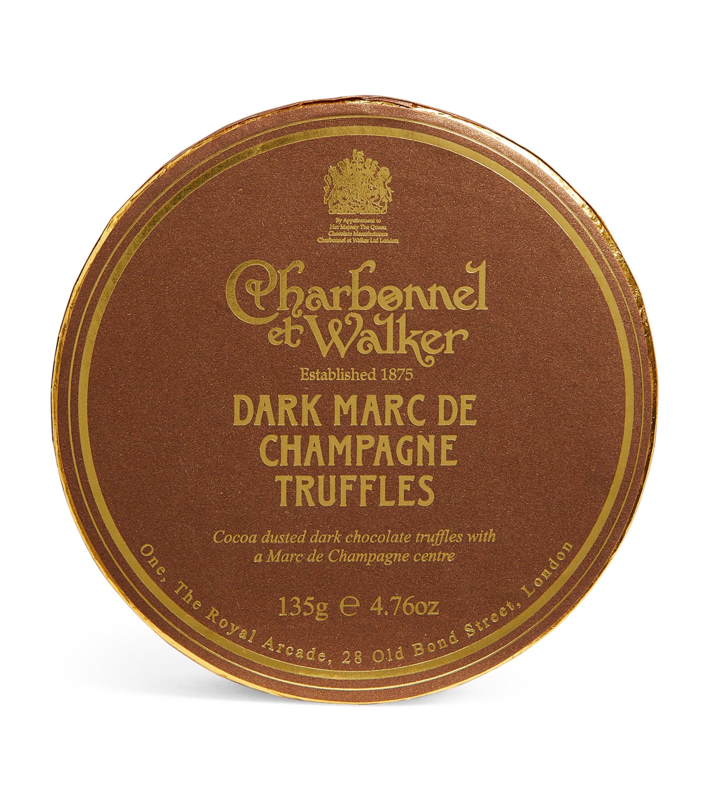 Charbonnel et Walker Dark Marc de Champagne Truffles (135g) Image 1