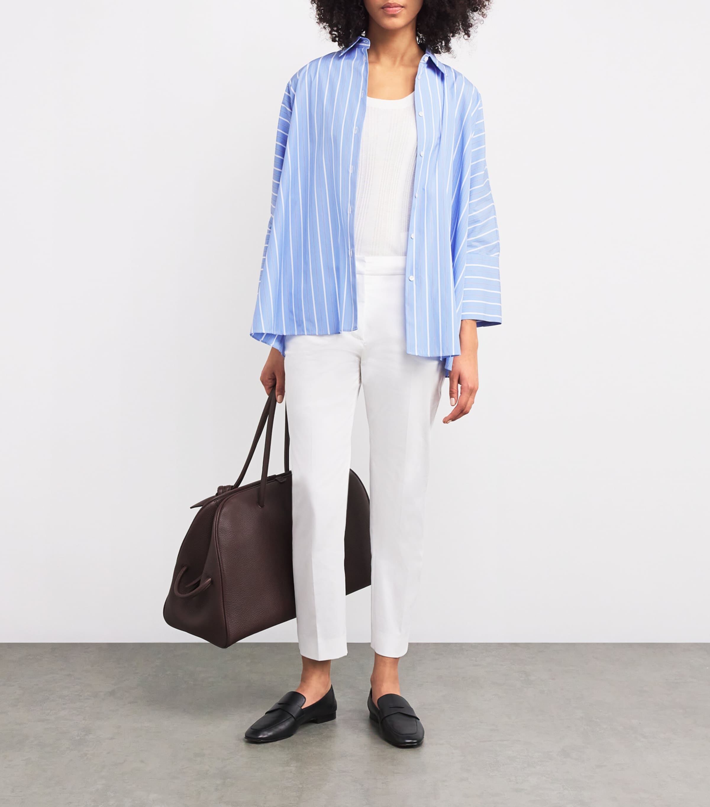 Canvas Straight-Fit Trousers WHITE Image 2