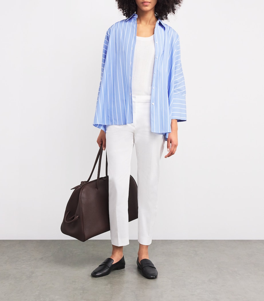 Canvas Straight-Fit Trousers WHITE Image 2