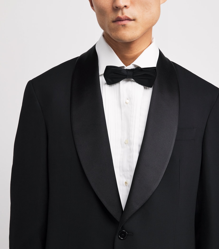 Wool Barathea Shawl Collar 2-Piece Tuxedo BLACK Image 7