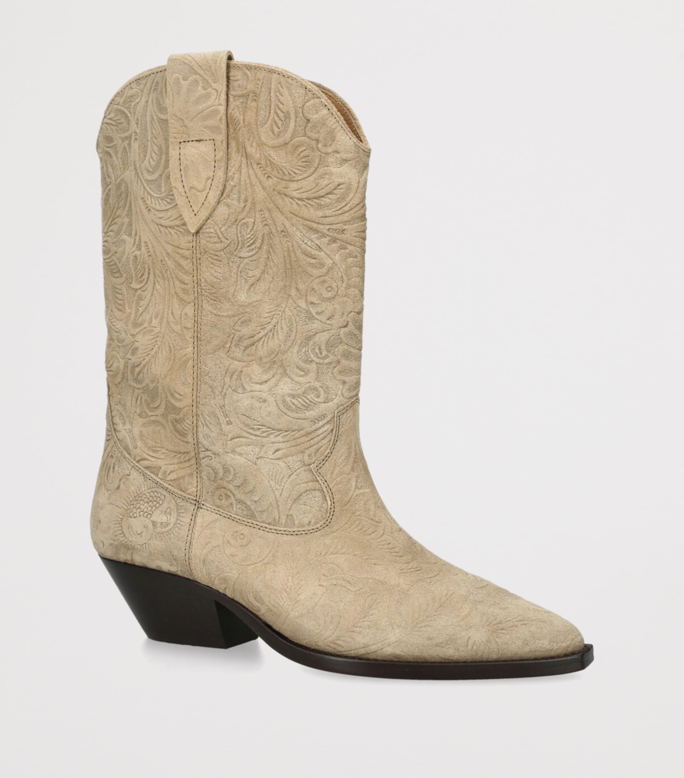 Isabel Marant Suede Duerto Cowboy Boots 40 Taupe Image 3