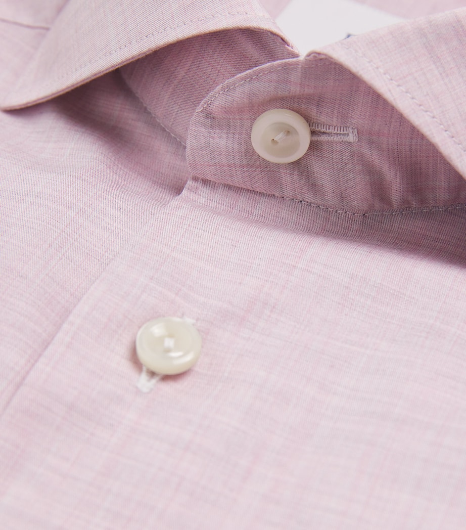 Cotton Fine Twill Shirt PINK SOLID Image 5