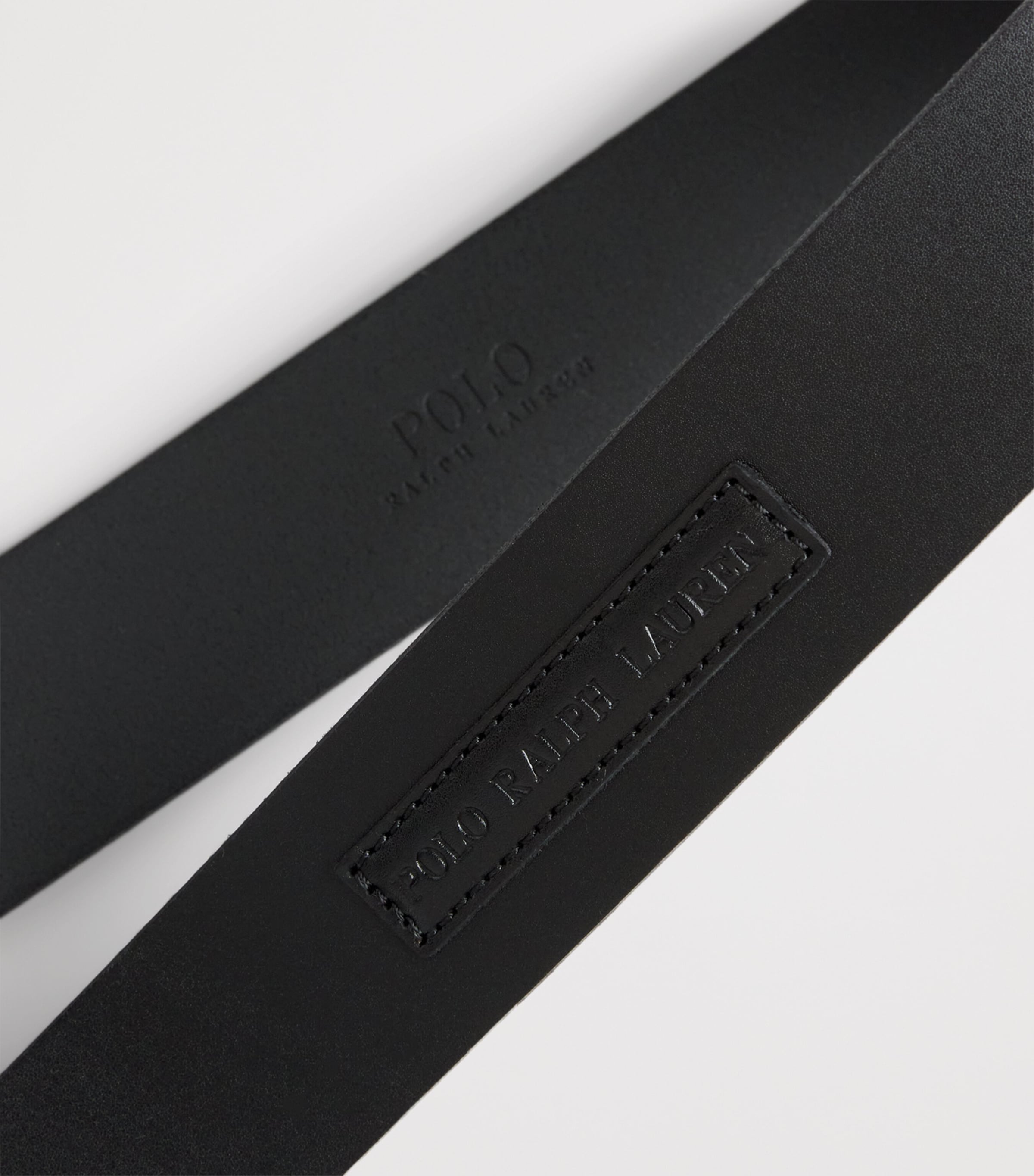 Leather Roller Buckle Belt BLACK Image 4
