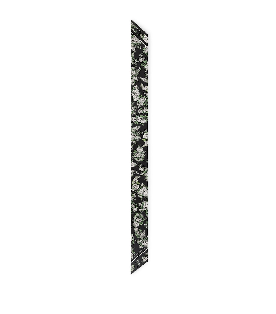 Dolce&Gabbana Silk Floral Skinny Scarf Bouq Image 1