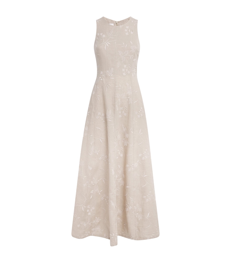 x Harrods Linen Floral-Embroidered Dress SABBIA Image 1