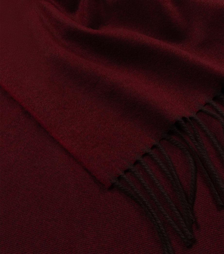 Begg x Co Cashmere Arran Solid Throw (147cm x 183cm) Merlot Image 2