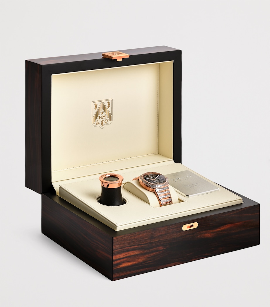 Rose Gold and Diamond Streamliner Tourbillon Skeleton Watch 40mm YELLOW GOLD Image 7