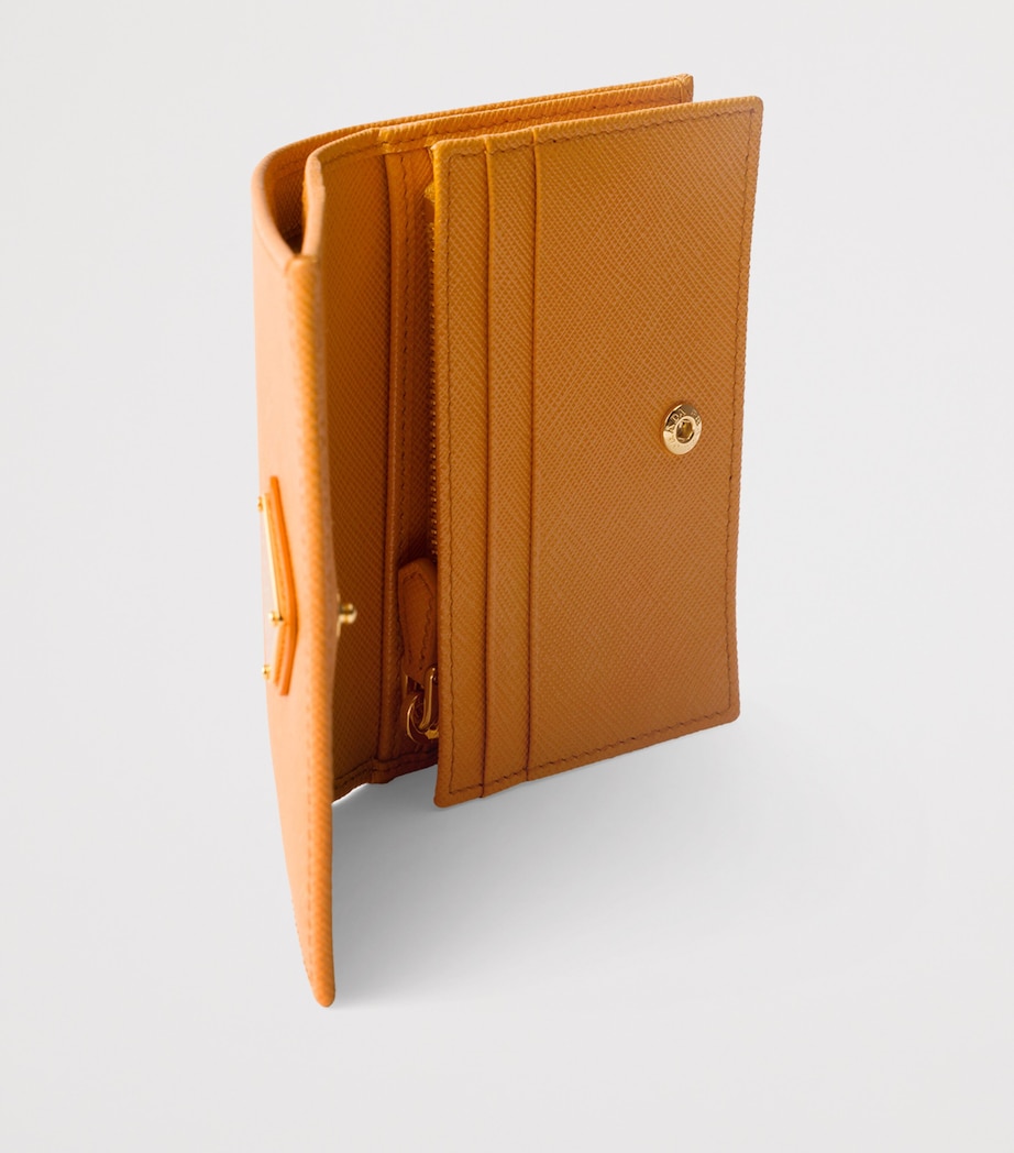 Small Saffiano Leather Bifold Wallet F0287 Image 4