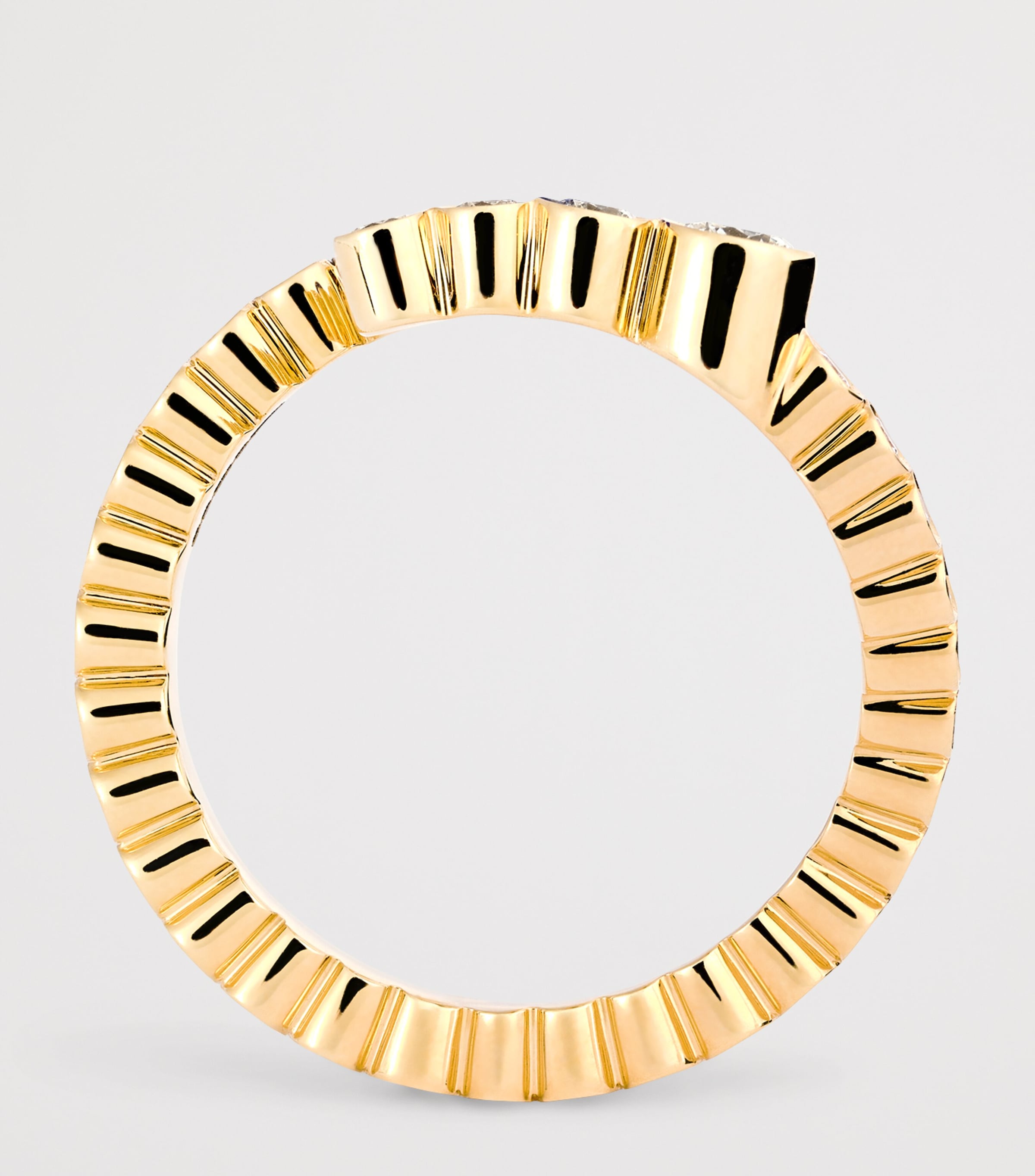 Yellow Gold and Diamond Ensemble ‘L’ Ring YELLOW GOLD Image 3