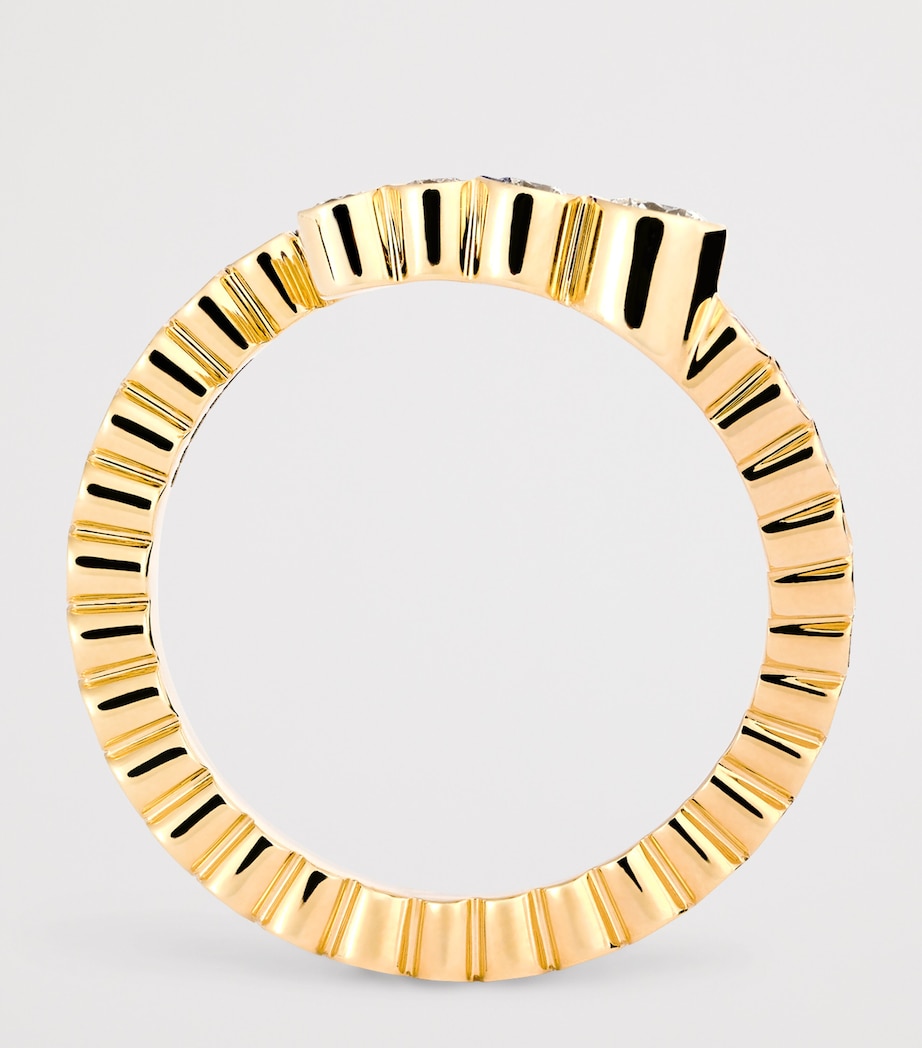 Yellow Gold and Diamond Ensemble ‘L’ Ring YELLOW GOLD Image 3