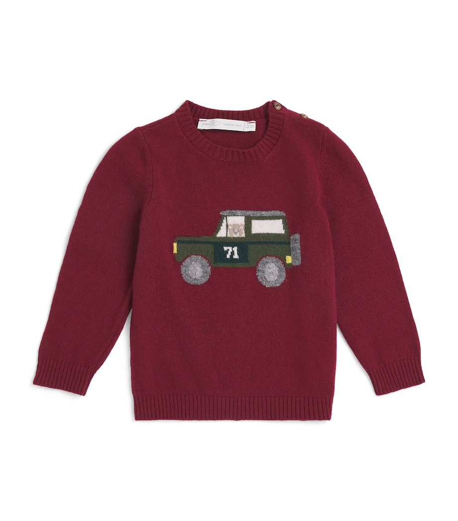 Car Sweater (3 Months-2 Years) T1 BORDEAUX Image 1