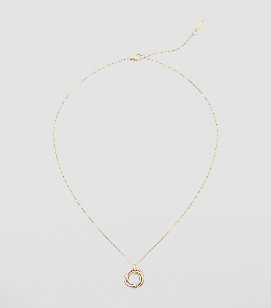 Medium White, Yellow and Rose Gold Trinity Necklace MIXED GOLD Image 3