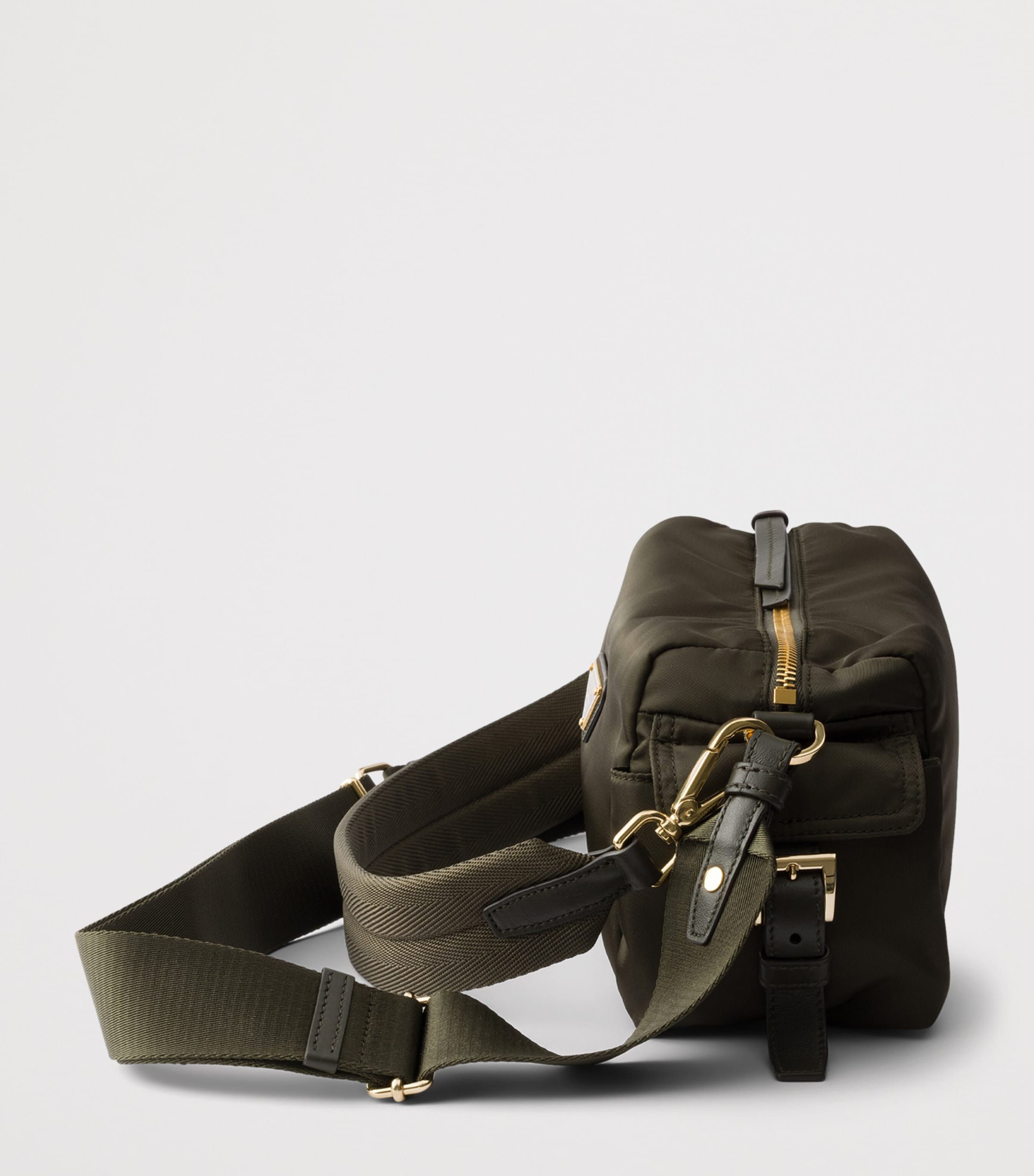 Prada Small Re-Nylon and Leather Explore Shoulder Bag Green Image 6