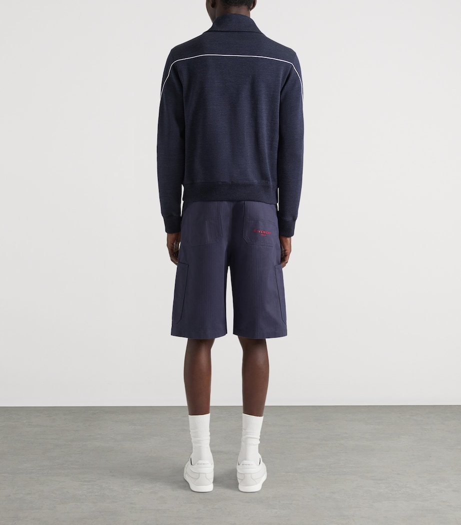 Wool-Blend Half-Zip Sweatshirt DARK NAVY Image 3