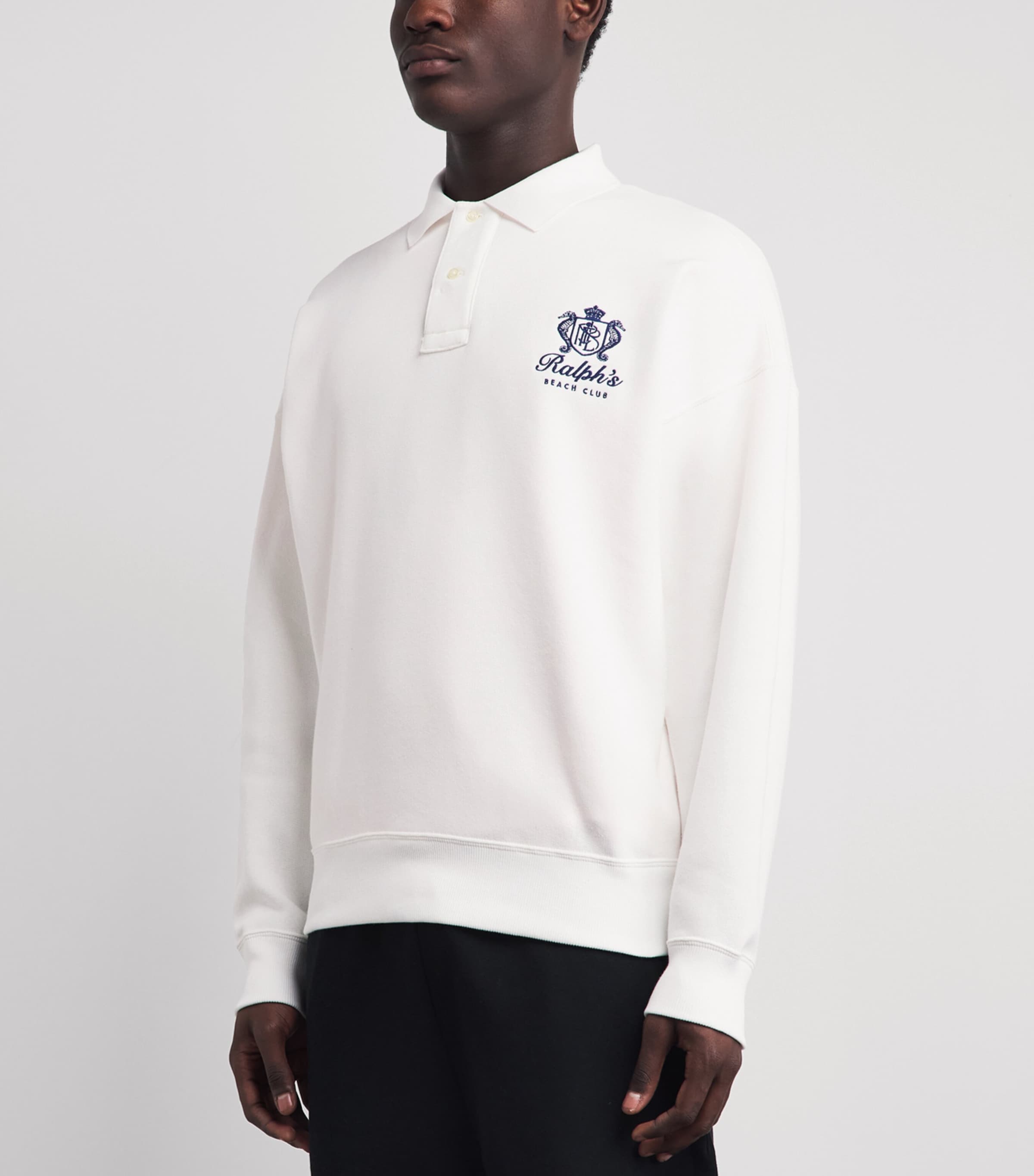 Polo Ralph Lauren Mens Cotton-Blend Ralph's Beach Club Polo Shirt White Image 4