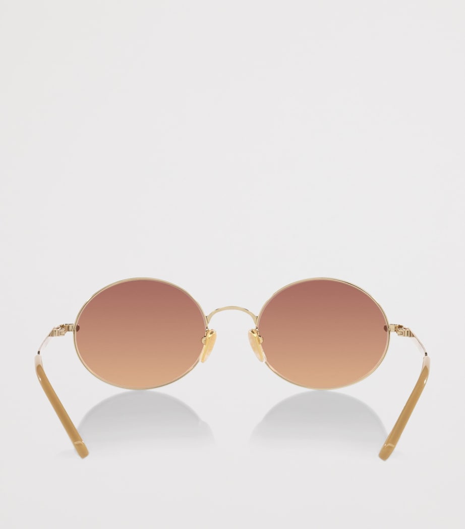 Chloé Metal Aly Round Sunglasses Gold Image 4