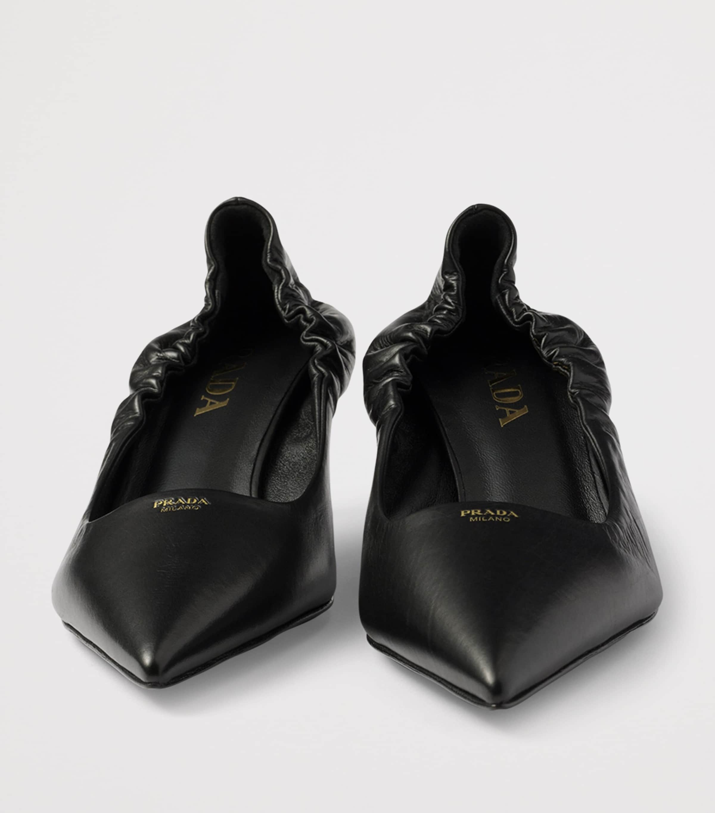 Prada Patent Leather Pointed Pumps 55 Black Image 6