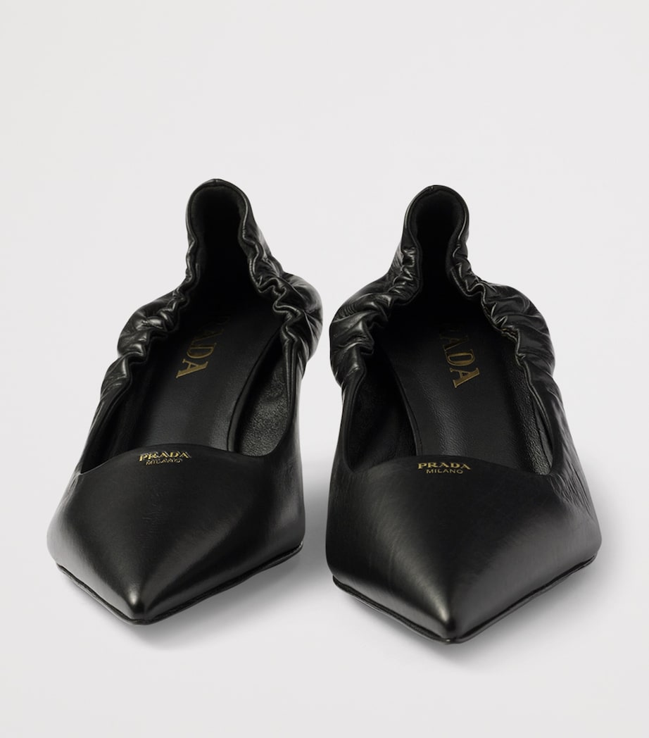 Prada Patent Leather Pointed Pumps 55 Black Image 6