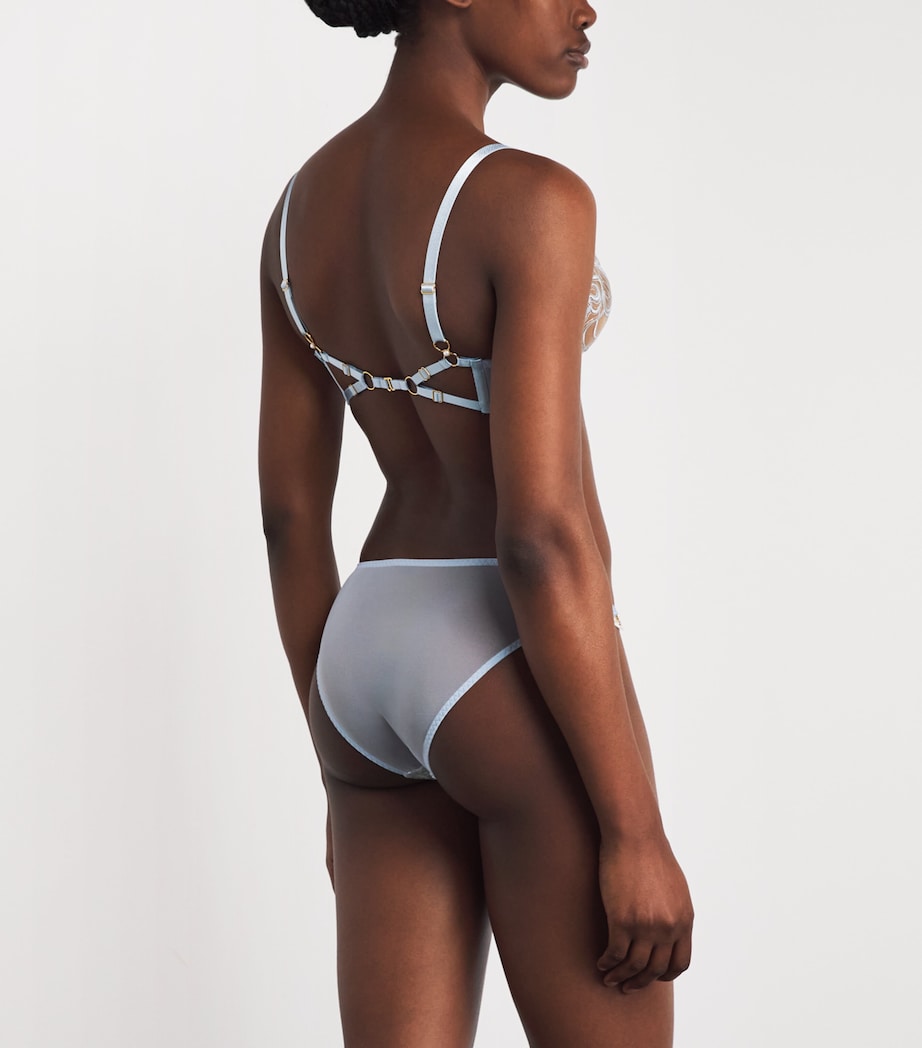 Bordelle Womens Pearl Balconette Bra Dusty Blue Image 3