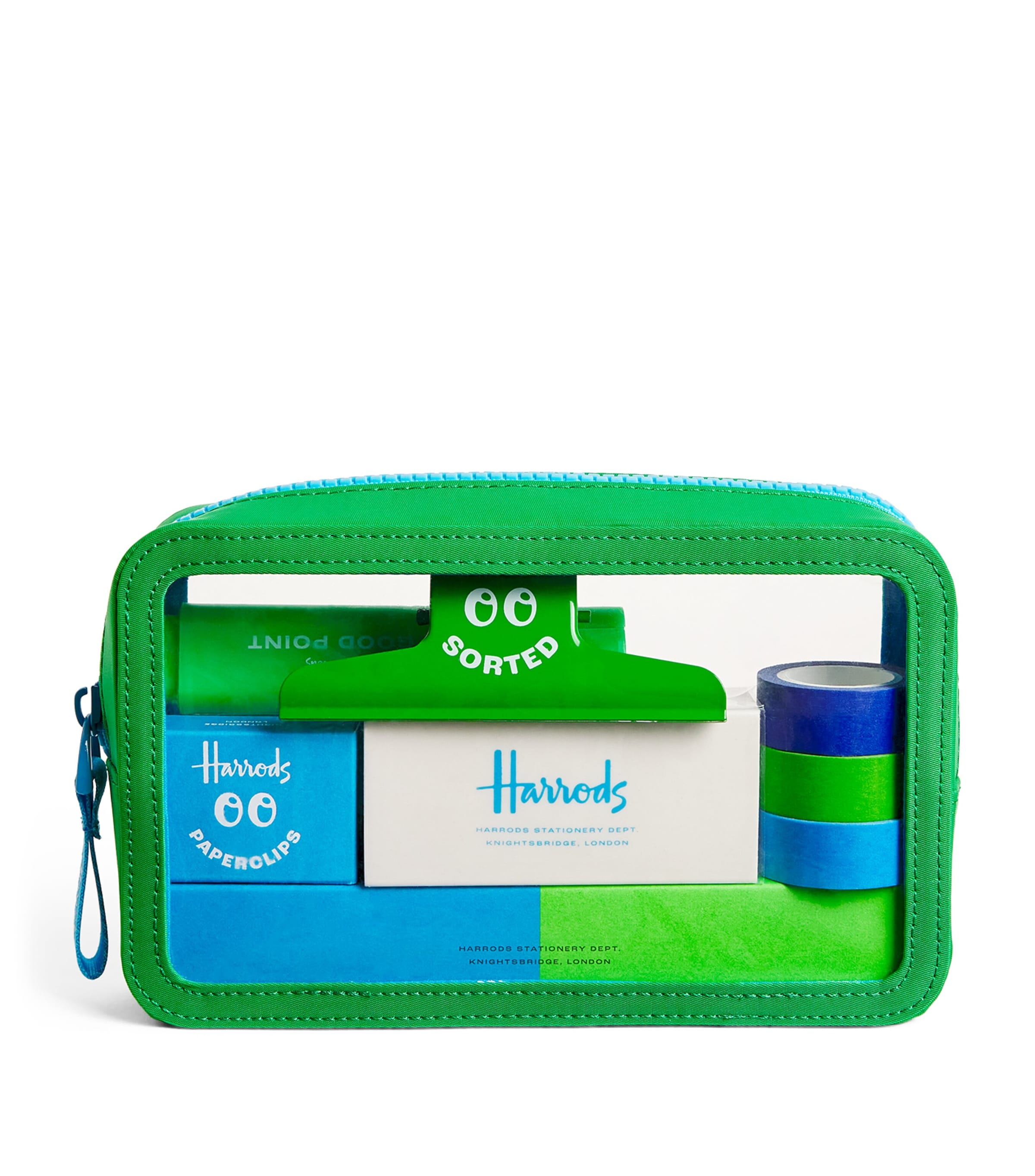 Harrods Filled Pencil Case Blue Image 1