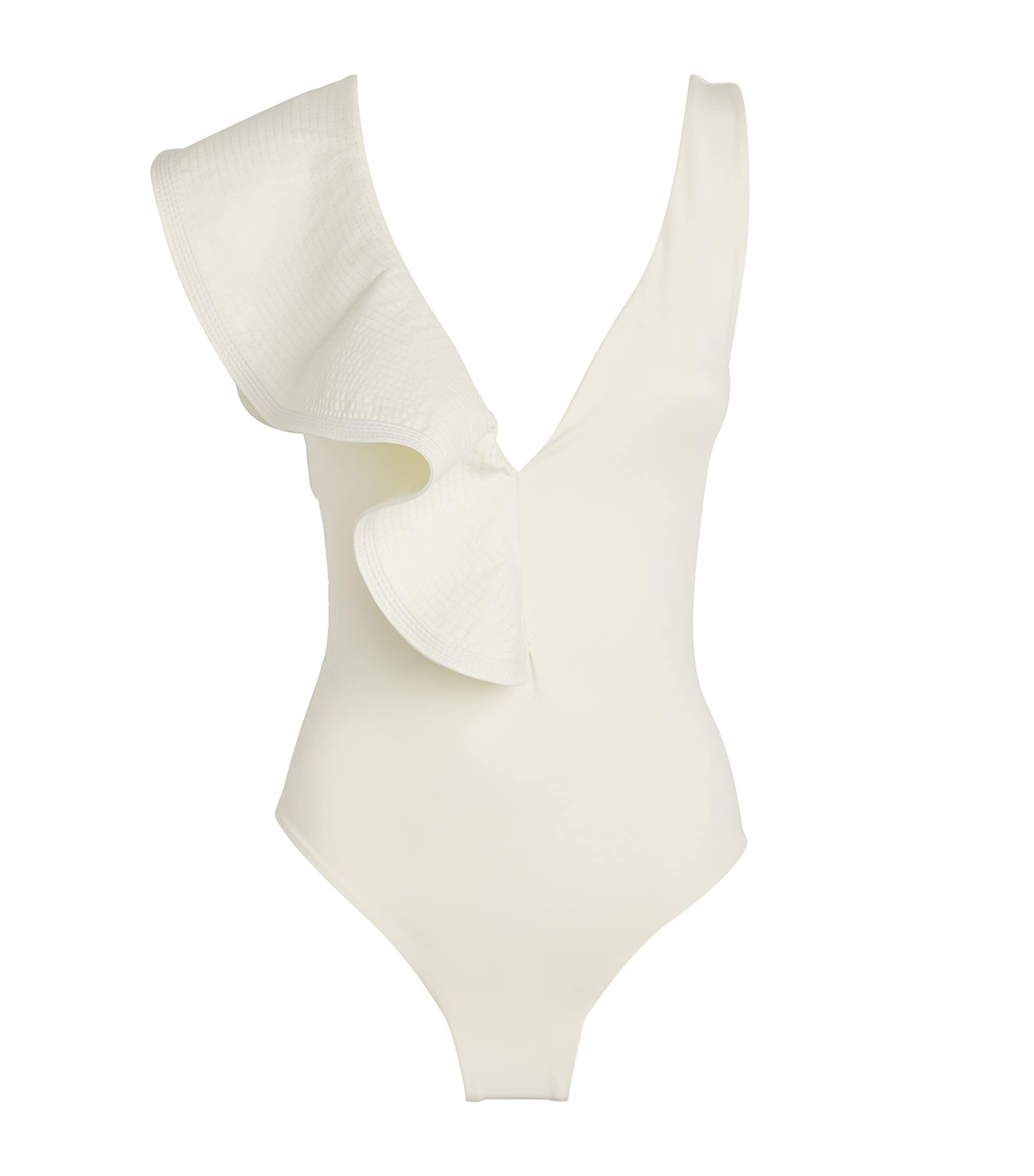 Shop Johanna Ortiz Santa Clara Swimsuit In White