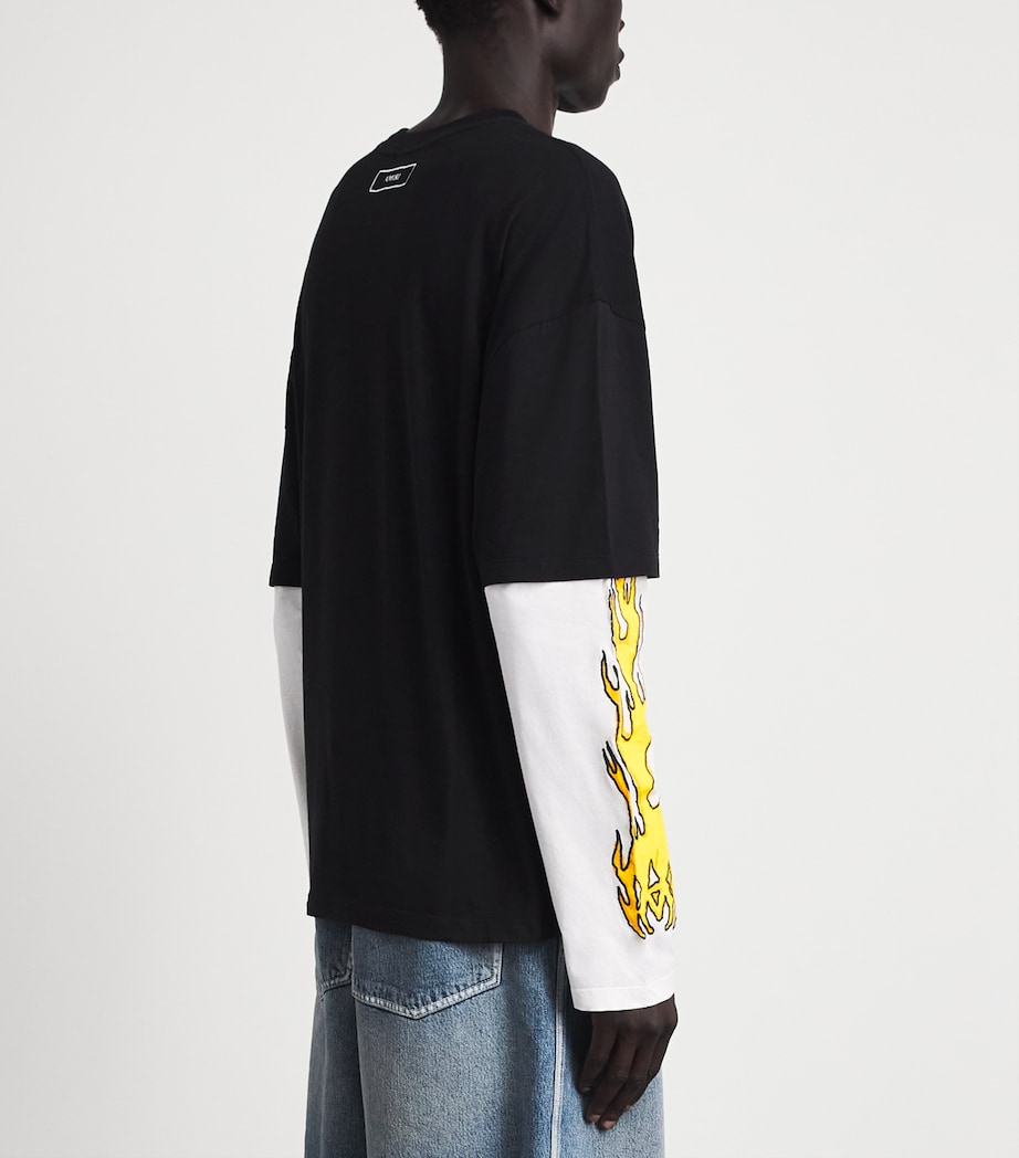 AMIRI Mens Cotton Burn Out T-Shirt Black Image 5