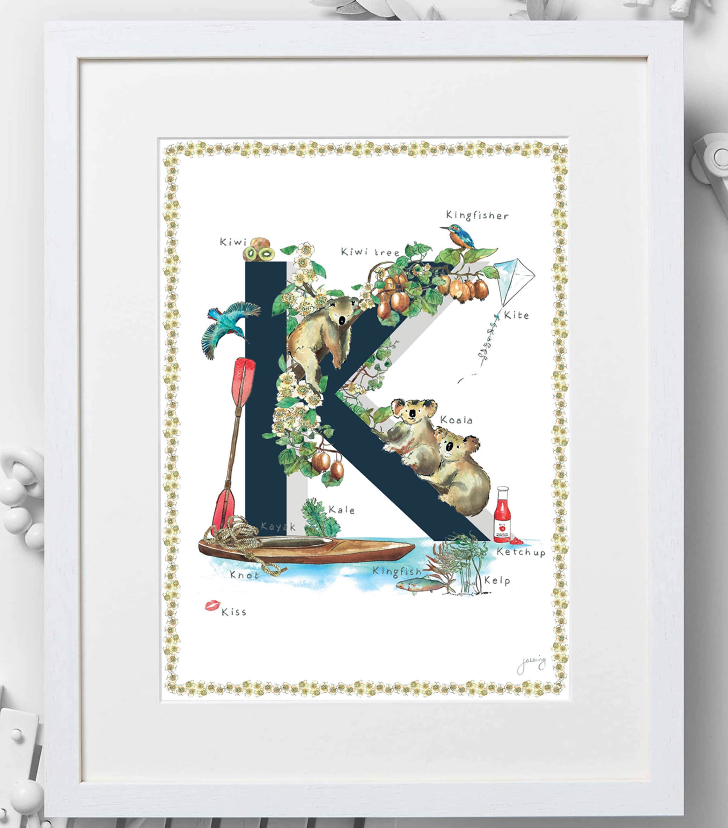 A4 Letter Print NAVY Image 2