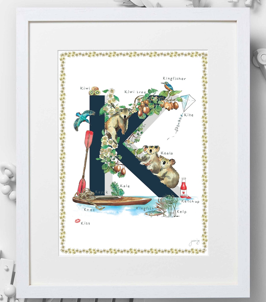 A4 Letter Print NAVY Image 2