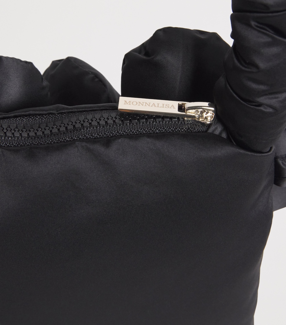 Monnalisa Quilted Flower Bag Nero Image 4